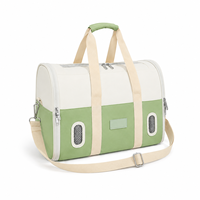 Sac de transport léger et imperméable pour chat, avec poignée et bandoulière, double fenêtre en maille pour chats et petits chiens, sac de voyage pour animaux de compagnie