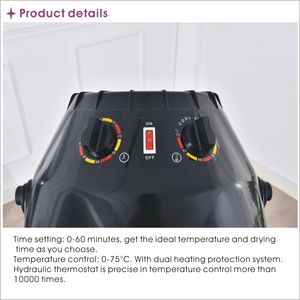 Sèche-cheveux mural, machine à sécher les cheveux, matériau ABS, 1000W, pour usage en salon, outil de coiffage multifonction, noir et blanc - Product Image 3