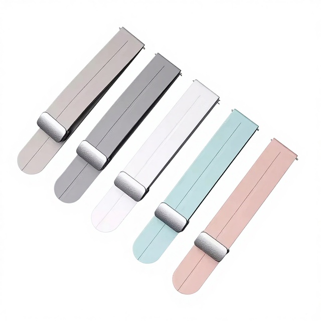 Upro Silicone Magnetic Folding Buckle Smartwatch Band 18mm 20mm 22mm Quick Release Universal Watch Strap