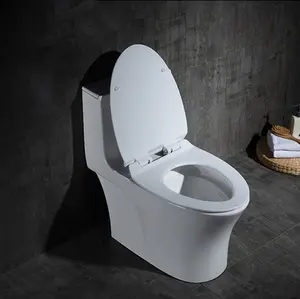 Toilet Inodoro Ceramic Sanitary Ware Bathroom Siphonic 1 Piece Toilet 300mm Wc S-trap Water Closet Toilet Bowl