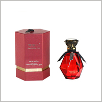 Boîtes de cadeaux de parfum cosmétique de mariage élégantes et luxueuses, laminage mat, revêtement UV, doublure en éponge, ruban à nouer, gravure personnalisée