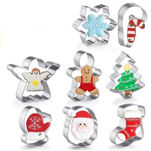 2025 xu hướng sản phẩm Mini Cookie cutter Cây giáng sinh hình dạng đồng mạ Cookie Máy cắt thiết lập cho bánh trang trí - Product Image 1