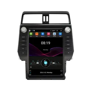 Autoradio 12.1 pouces lecteur Android pour Toyota Land Cruiser Prado 150 2018-2023 avec écran Apple Carplay Navigation Tesla Style