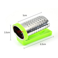 Infuseur à thé en acier inoxydable avec poignée en plastique, passoire à thé en vrac pour tasse, mug, maison, bureau, préparation du thé