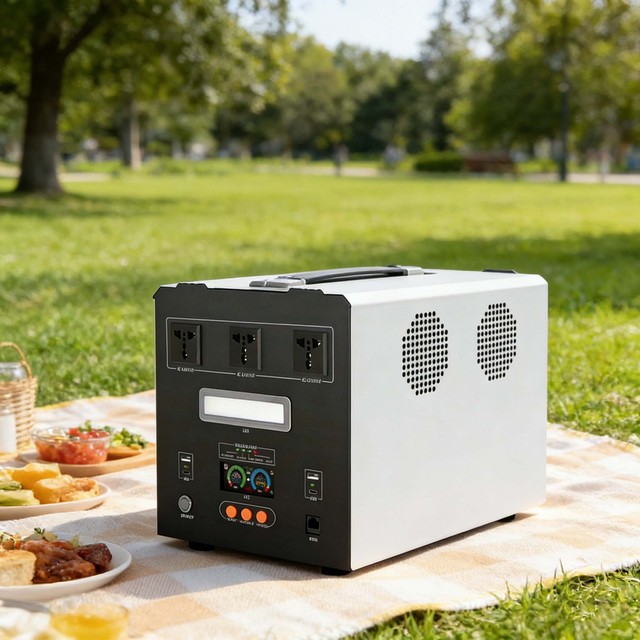 2000W Solar Portable Power Station 2kWh Large Capacity Outdoor Generator Mobile Power Supply for Camping RV Emergency