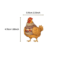 50 autocollants en vinyle de poulet de dessin animé, étanches en PVC, pour la décoration DIY d'ordinateurs portables, guitares et bagages, pour adolescents et adultes