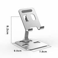 Support de téléphone portable en métal pliable pour bureau, réglable en angle et en hauteur, avec protection anti-corrosion, capacité de 4 à 10 téléphones