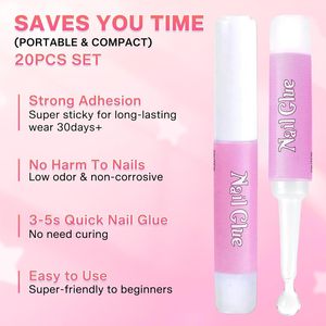 Pegamento para Uñas Mini de 2 Gramos como Paquete de Prueba, Color Rosa Claro para Uñas Postizas, Adhesivo Fuerte para Pegar Piedras de Estrás - Product Image 5