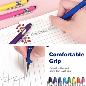 Stylo à bille multifonctionnel en métal aluminium avec écran tactile et logo personnalisé, stylo capacitif Meiji pour activités promotionnelles - Product Image 3