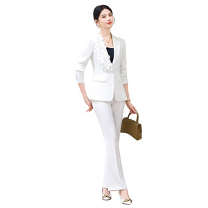 Women's Suit Set Solid Color Polyester Fiber Spring Casual Business Banquet Wear - Product Image 5