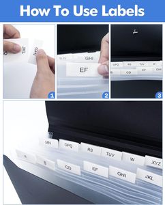 A4 thư mục mở rộng, túi lưu trữ có thể gập lại 13 túi với con dấu đàn hồi, thích hợp để lưu trữ tài liệu gia đình trong văn phòng trường học. - Product Image 6