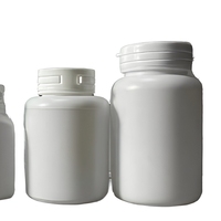 Flacon en plastique HDPE de qualité pharmaceutique 100cc 120cc 150cc pour capsules, pilules et comprimés, avec bouchon inviolable à anneau de traction facile