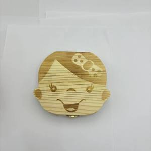 Scatola Portadenti in Legno Naturale Lucidato a Tema Amore, Regalo per Bambini/a con Ornamenti della Fata dei Denti, Forma Irregolare per Tutte le Festività - Product Image 4