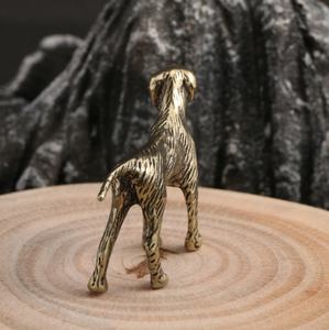 Zodyak köpek heykeli hayvan antika eski pirinç köpek süsleri pirinç el parçaları koleksiyonu. - Product Image 2