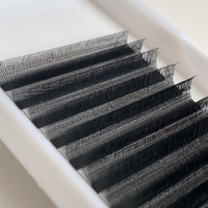 Nouvelles extensions de cils en forme de <span class=keywords><strong>U</strong></span> 3D 4D 5D trèfle, faites à la main, naturelles, douces, style W, bouquets préfabriqués légers synthétiques, 12 rangées - Product Image 2
