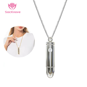 SacKnove Jouet sexuel pour femmes, mini vibromasseur pendentif œuf rechargeable par USB, 10 vitesses, collier vaginal, vibromasseur balle - Product Image 1