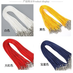 Cross Border Diy Jewelry <b>Accessories</b> 1.5mm Korean Waxed Thread Necklace Cord Colored Leather Cord Round Shape Yiwu Origin - Product Image 5