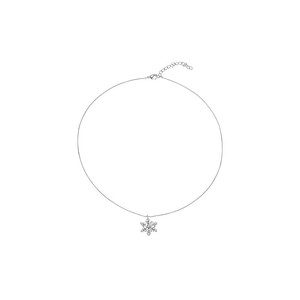 Collier pendentif flocon de neige rotatif, chaîne de clavicule en argent, à porter au quotidien - Product Image 5