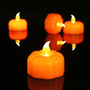 Bougies LED sans flamme classiques en gros, alimentées par piles CR2032, bougies LED citrouille pour décoration d'Halloween - Product Image 2