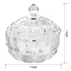 Venta al por Mayor de Recipientes de Vidrio Transparente WHY79 para Almacenamiento de Alimentos con Tapa, Botella con Diseño de Corona - Product Image 5