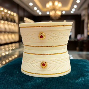 Wholesale Supplier BS INTERNATIONAL Fashionable Ball-Shaped Religious Style Wedding Ladies Ivory Resin Custom Cultural <b>Bangles</b> - Product Image 1