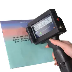 Mini imprimante Tij Machine d'impression manuelle portable Imprimante de logo à code QR Imprimante d'étiquettes à jet d'encre de bureau à codage de données numériques à faible coût