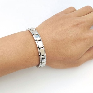 Stainless Steel Geometric 18K Gold Plated Italian Charm Chain & Link <b>Bracelet</b> for Unisex Casual/Sporty Gift - Product Image 1