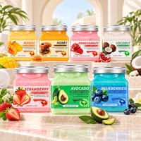 Exfoliërende gezichts- en lichaamsscrub 350g, 15 fruitvarianten met mango, kokos, aardbei, avocado voor een gladde huid Private Label
