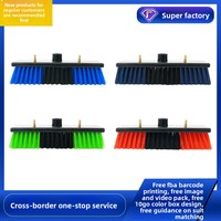 Brosse de nettoyage pour panneaux solaires photovoltaïques, poils en nylon, manche en plastique, outil de nettoyage domestique pour vitres, compatible DIY et OEM, pour le nettoyage par pulvérisation