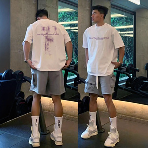 <span class=keywords><strong>T</strong></span>-shirt da uomo 100% cotone a maniche corte, sportiva, con stampa di lettere, vestibilità ampia, nuova, di alta gamma, pesante, divertente e di tendenza per gli amanti - 35 anni di esperienza personalizzata - Product Image 4