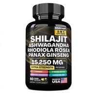 Capsules de Ginseng Naturel de l'Himalaya OEM Riches en Acides Humiques et Fulviques, Oligo-éléments, Soutien du Système Immunitaire pour Adultes, 60 Capsules, Vente Chaude
