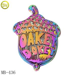 Accessori per Borse con Etichette Arcobaleno, Design con Logo Floreale Traforato, Targhette con Nome del Marchio per Articoli in Pelle e Bagagli - Product Image 4