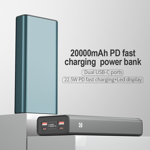 Batterie externe 20000mAh à charge rapide, Power Bank PD 22.5W en aluminium avec écran LED numérique - Product Image 2