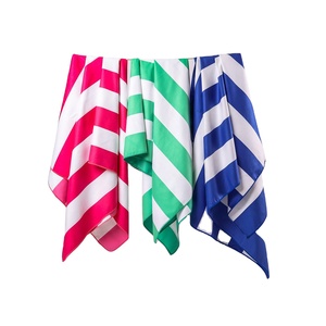 Toalla de playa de rayas de microfibra sin arena de secado rápido personalizada de alta calidad 90*180cm con logotipo - Product Image 4