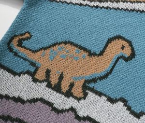 Pull rétro ample à manches longues et col rond personnalisé pour hommes - Product Image 4