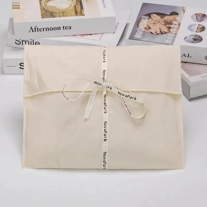 Benutzer definierte Klappe Baumwolle Stoff Umschlag Geschenk verpackung Taschen für Luxus Stoff Schmuck Kosmetik Umschlag Staubbeutel