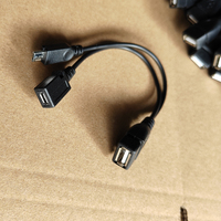 Adaptador USB OTG 2 en 1 D1698, Divisor de Alimentación Micro USB Host, Cable OTG Micro USB Macho a Hembra