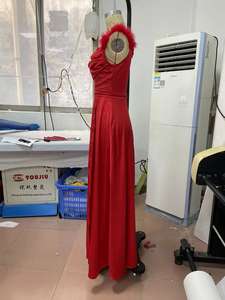 เดรสงานปาร์ตี้ตอนเย็นของผู้หญิงเดรสเข้ารูปเปิดไหล่แขนแร็กแลนเซ็กซี่ฤดูร้อน2024 - Product Image 6