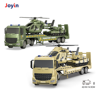 1:18 Jouet militaire à inertie légère et sonore comprenant un hélicoptère et un char pour les enfants dans la guerre et le jeu de rôle d'entraînement au combat