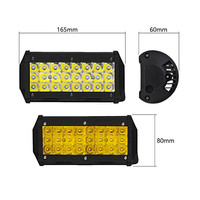 Barre lumineuse LED longue à trois vitesses, 72W, 24 LED, usine chinoise