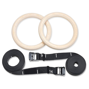 Correas ajustables, anillos gimnásticos de madera de 32mm - Product Image 2