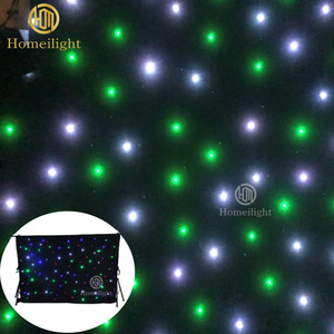 Vente en gros Rideau étoile LED RVB 3 en 1 Rideau étoile en velours ignifugé à deux étages Rideau étoile de fond de scène pour les événements de concert de bar - Product Image 2