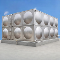 Grande cuve rectangulaire en acier inoxydable de qualité alimentaire pour l'eau potable, fabriquée par estampage, capacité 10000-100000 litres/gallons, garantie 1 an