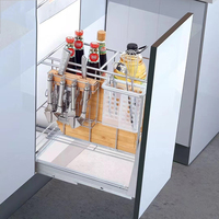 Armoire de rangement de cuisine paniers d'assaisonnement coulissants panier à tiroir multifonctionnel panier de rangement pour condiments et épices
