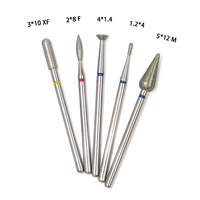 Fraise à ongles en diamant de qualité supérieure, fraises à ongles électriques pour manucure européenne, fraises à ongles cylindriques en diamant, fraises à ongles