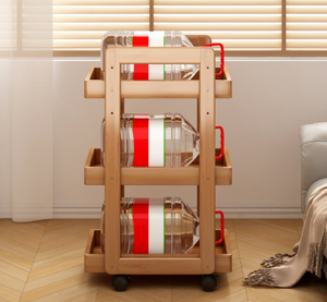 Estantería de pie, estante para mochilas infantiles, carrito móvil, libros <span class=keywords><strong>con</strong></span> <span class=keywords><strong>ruedas</strong></span>, almacenamiento multinivel para uso doméstico. - Product Image 4