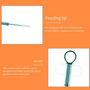 Seringue distributrice de médicaments pour animaux de compagnie écologique à double tête en plastique pour chats et chiens, kit d'alimentation pour pilules et liquides, seringue pour animaux de compagnie - Product Image 2