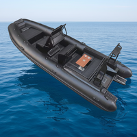 Bateaux pneumatiques à double coque en aluminium de 21 pieds, robustes, type RIB 640, à fond en V profond, en PVC/Hypalon, à vendre