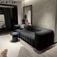 Nouveauté Canapé modulaire capitonné en velours tendance et luxueux - Confort ergonomique durable pour le salon Meubles de maison