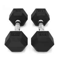 Ensemble d'haltères hexagonaux de vente directe d'usine avec support 10kg 20kg 30kg haltères hexagonaux en caoutchouc